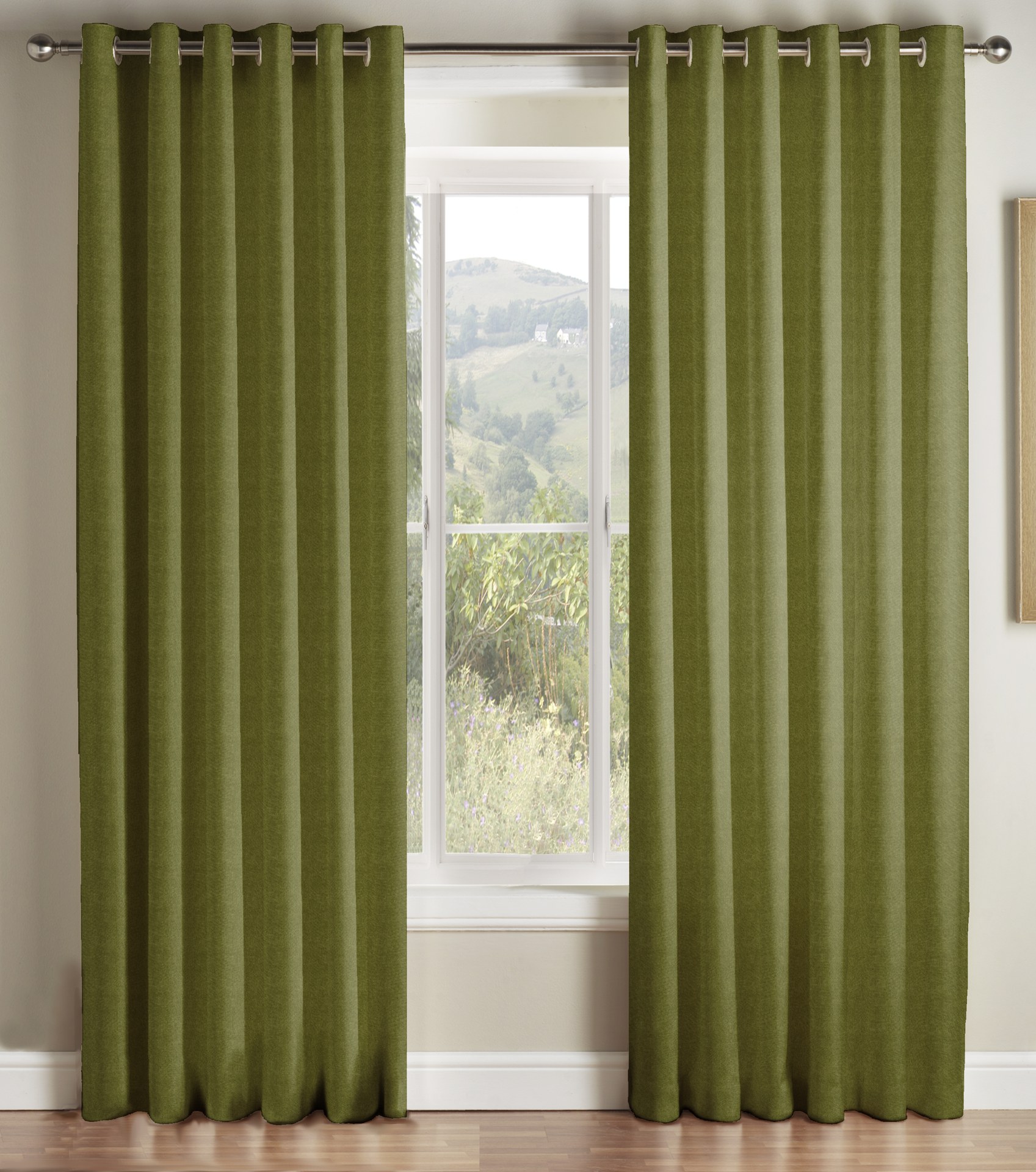 Luxury Velvet Leaf Eyelet Curtains 1 Luxury Velvet Leaf Eyelet Curtains