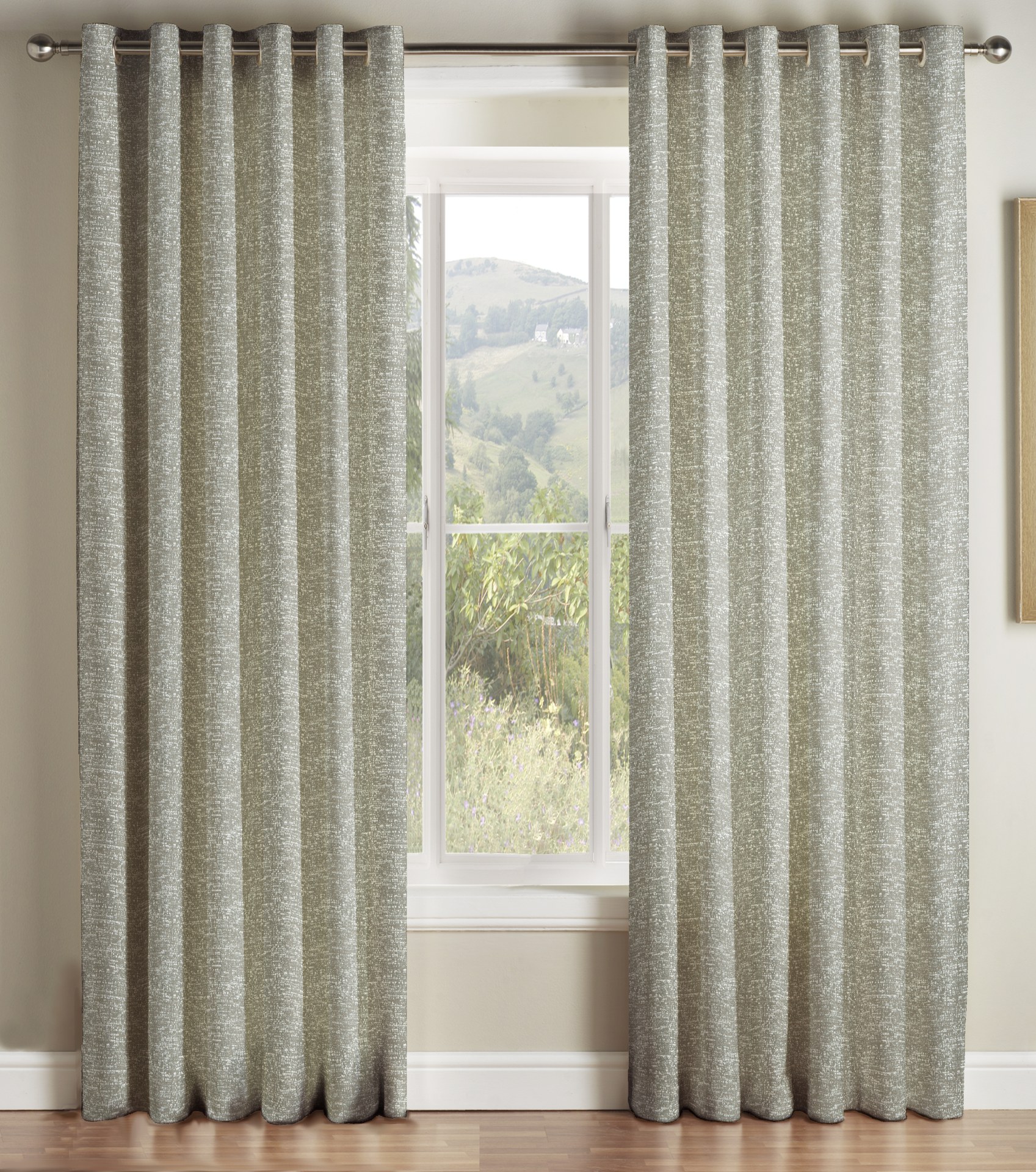 Glitz Grey Eyelet Curtains 1 Glitz Grey Eyelet Curtains