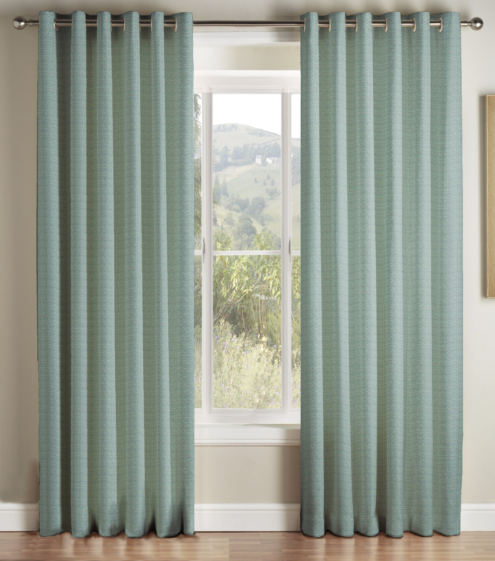 Stags Charcoal Eyelet Curtains 1 Stags Charcoal Eyelet Curtains