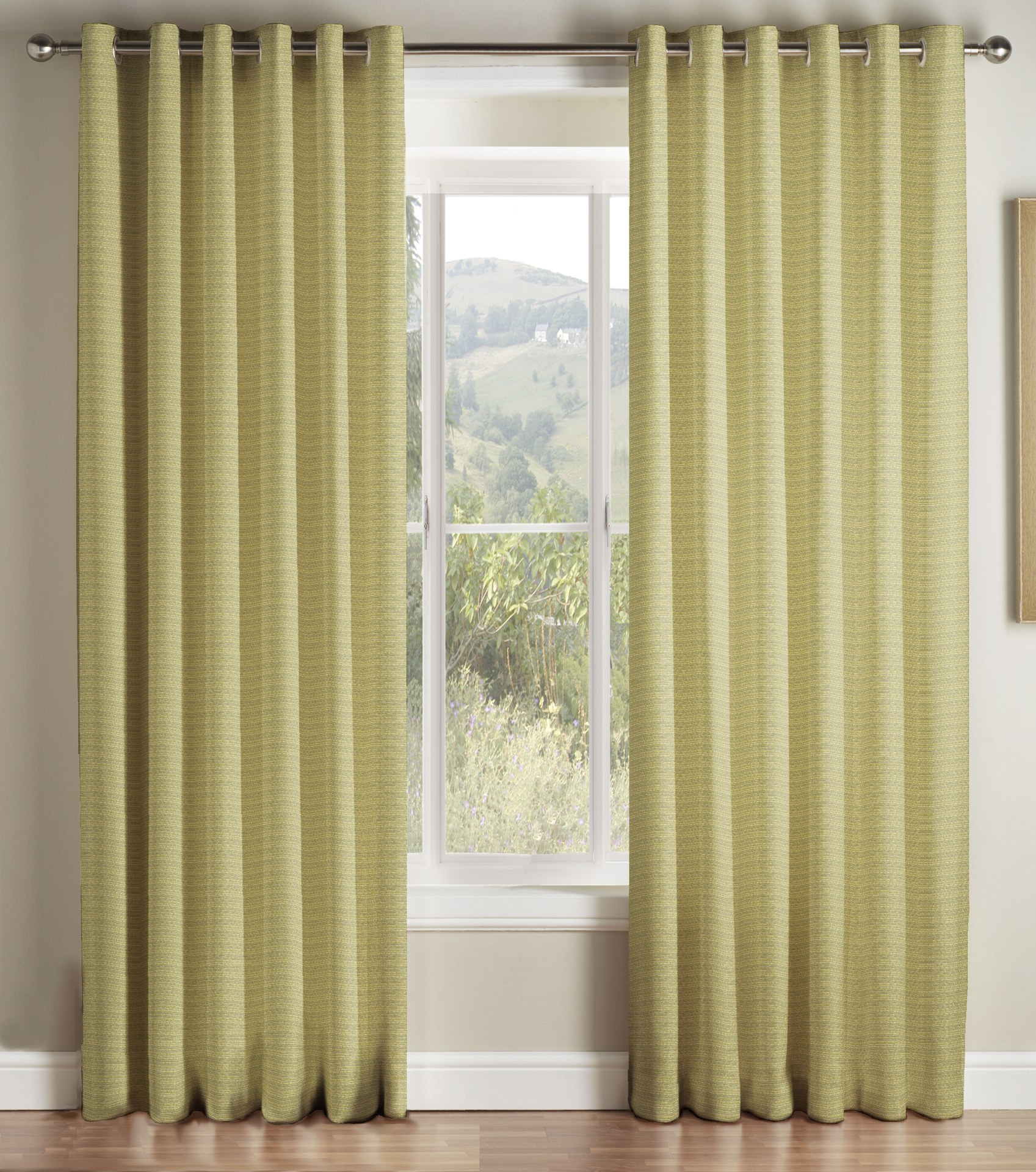 Stellar Citrus Eyelet Curtains 1 Stellar Citrus Eyelet Curtains